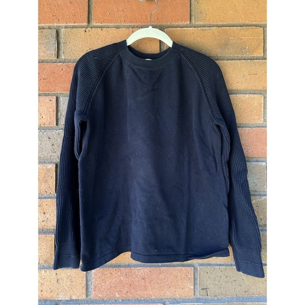 Vince‎ Crew Neck Sweater Ribbed Preppy Dark Academia | Navy | Men's Size Small
